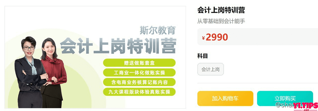 阿里云盘-价值2990-【斯尔教育】会计上岗特训营-Yi.Tips