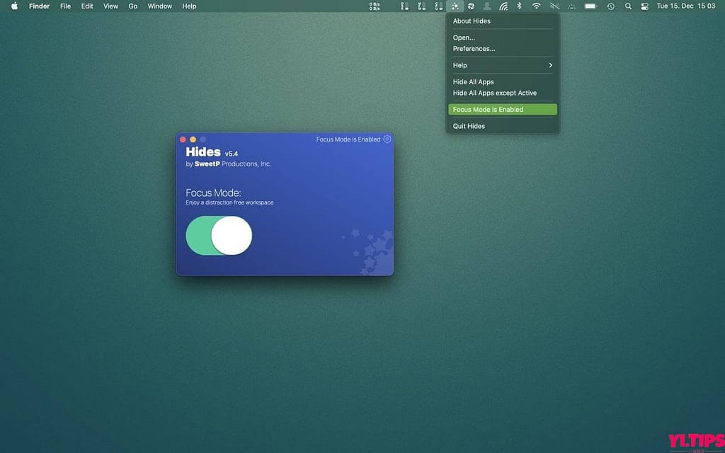 Hides for Mac v5.8.0 TNT破解版 隐藏程序Mac老板键-Yi.Tips