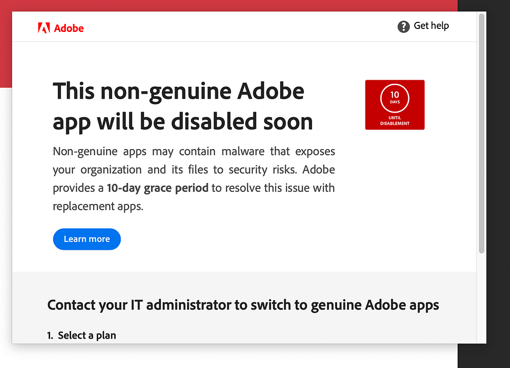 🔥【原创2024最新】Mac电脑Adobe 软件提示“This non-genuine Adobe app has been disabled”解决方法-Yi.Tips