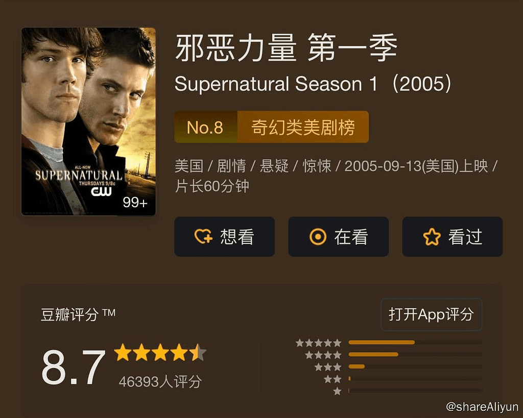 🔥邪恶力量 Supernatural S01~S15 豆瓣8.7-Yi.Tips