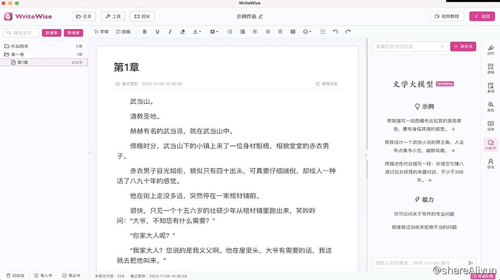 WriteWise - AI小说网文写作工具 v1.0.3 绿色便携版-Yi.Tips