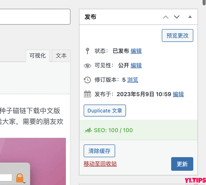 禁用Rank Math某些关键词评分项目,让SEO达到一百分-Yi.Tips