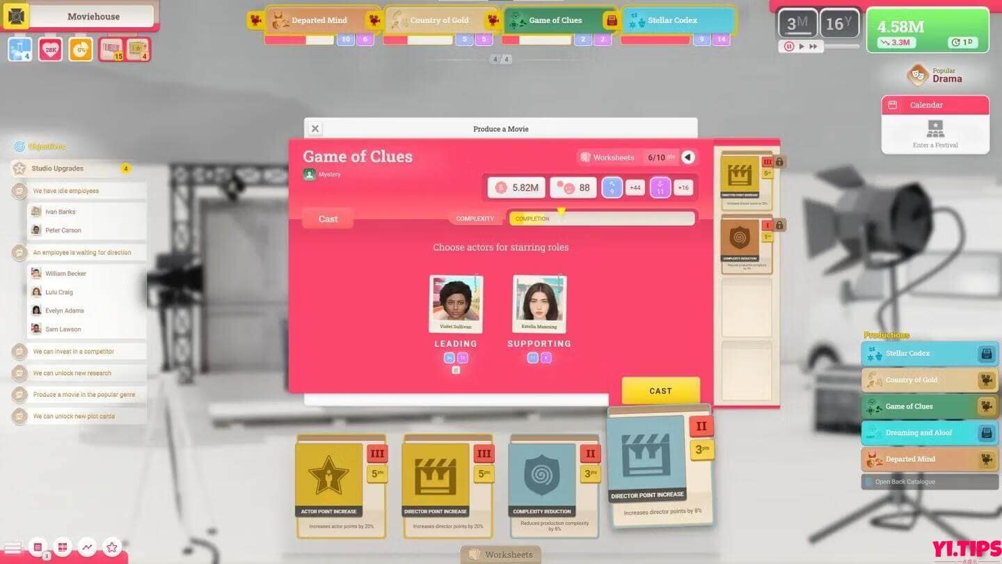 图片[4]-佳片相约 Moviehouse – The Film Studio Tycoon for Mac v1.4.2 中文原生版-Mac游戏免费下载-Yi.Tips