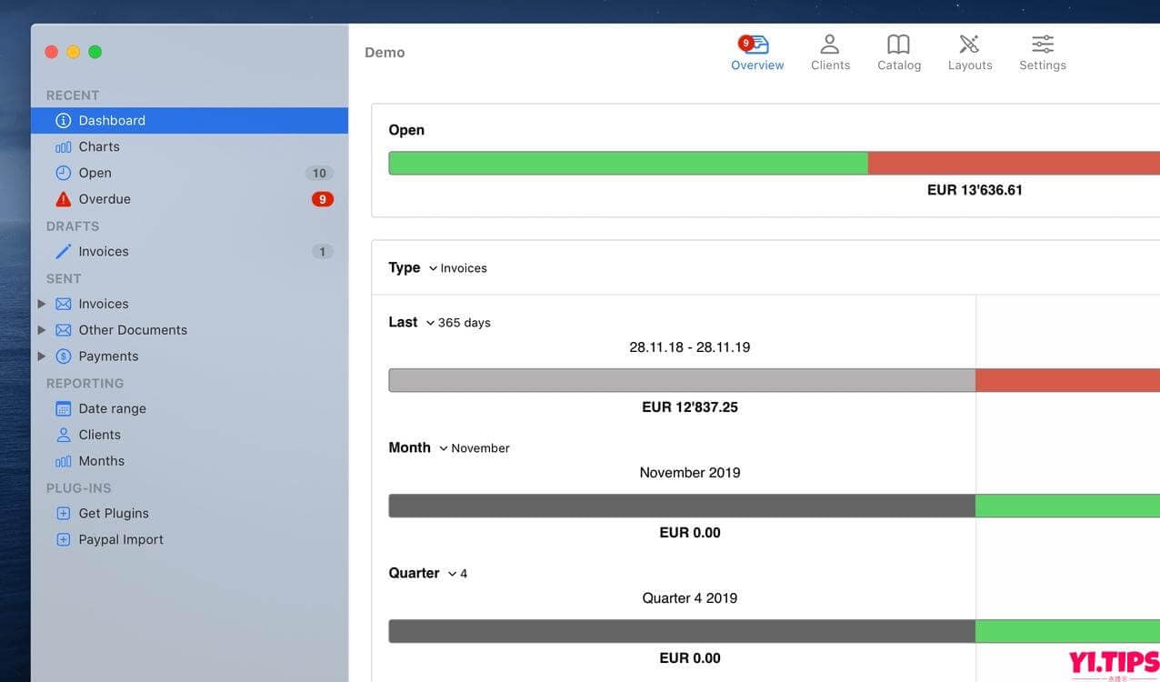 图片[1]-GrandTotal v8.0.9.9 一款非常实用的发票设计工具-Mac软件免费下载-Yi.Tips
