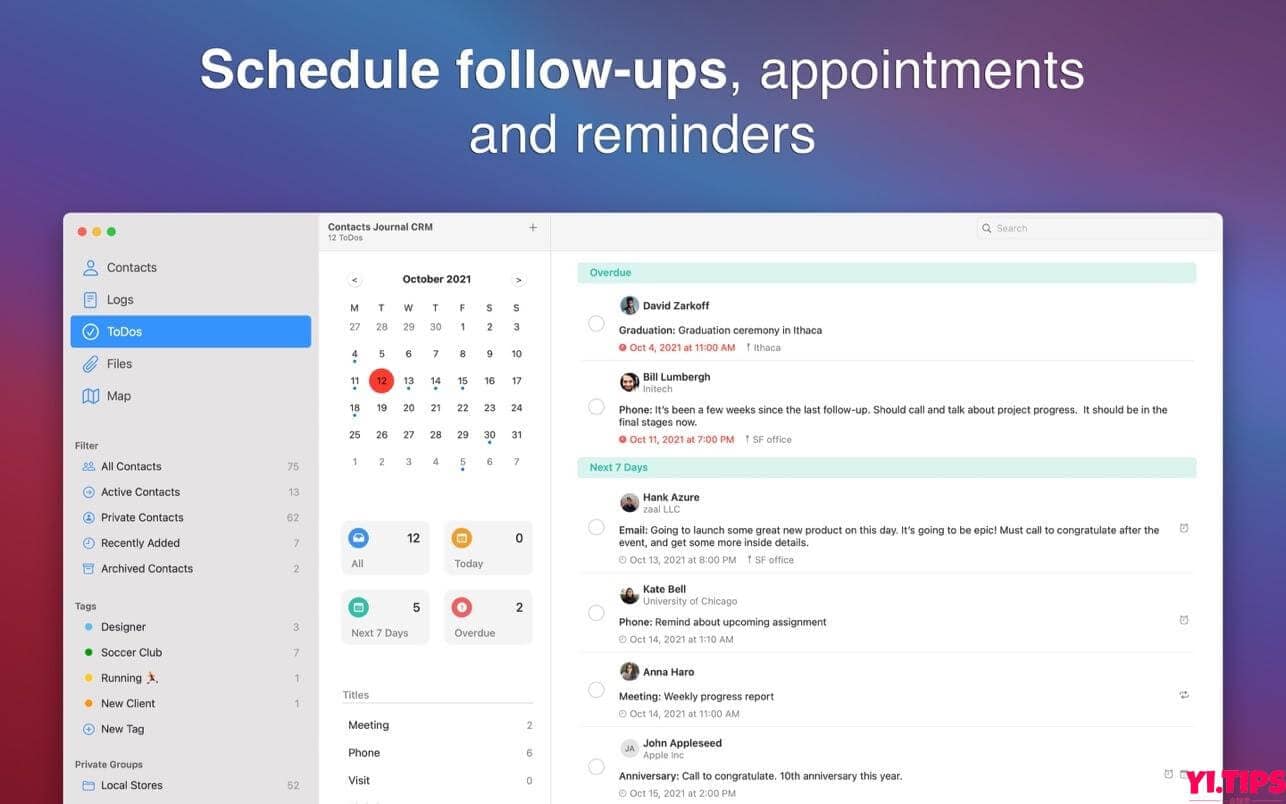图片[3]-Contacts Journal CRM v3.3.11 [MAS] TNT破解版 商用通讯录管理工具-Yi.Tips