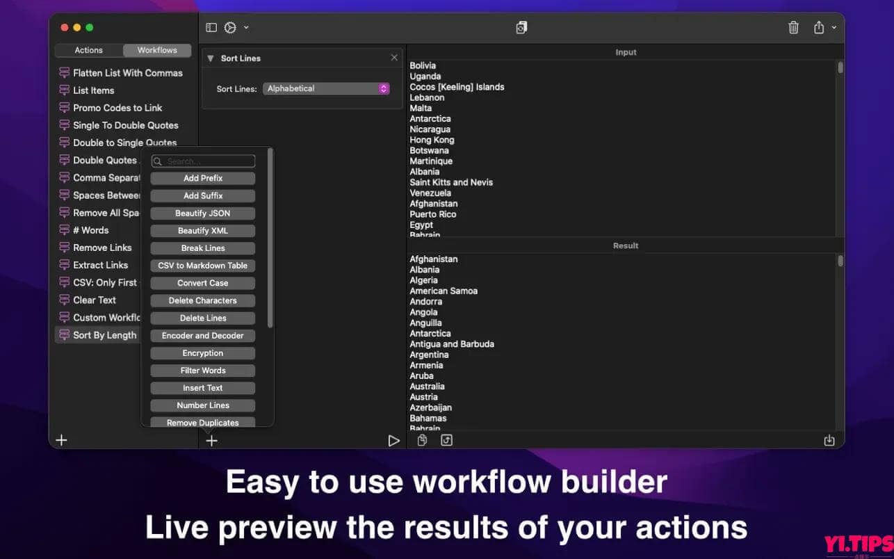 图片[2]-Text Workflow V1.6.1 TNT破解版 mac上强大的文本工作流软件-Yi.Tips