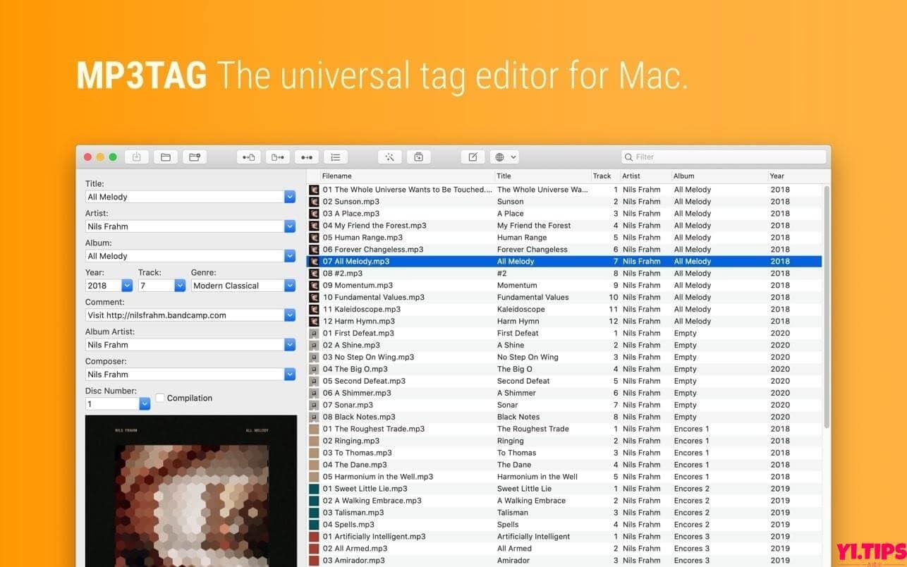 图片[1]-Mp3tag for Mac 音频标签数据编辑软件 v1.8.0激活版 TNT破解版-Yi.Tips