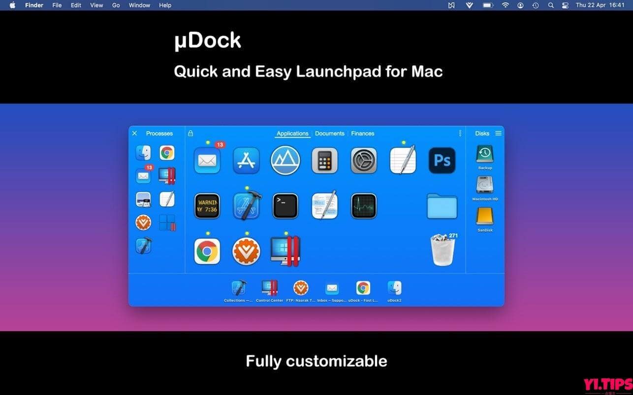 图片[1]-uDock for Mac 好用的Dock栏扩展软件 V3.7.3激活版 TNT破解版-Yi.Tips