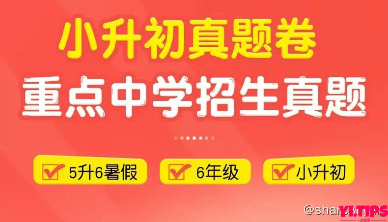 🔥最全 最新 2024年小升初招生真题试卷（语数英） 阿里云盘-Yi.Tips