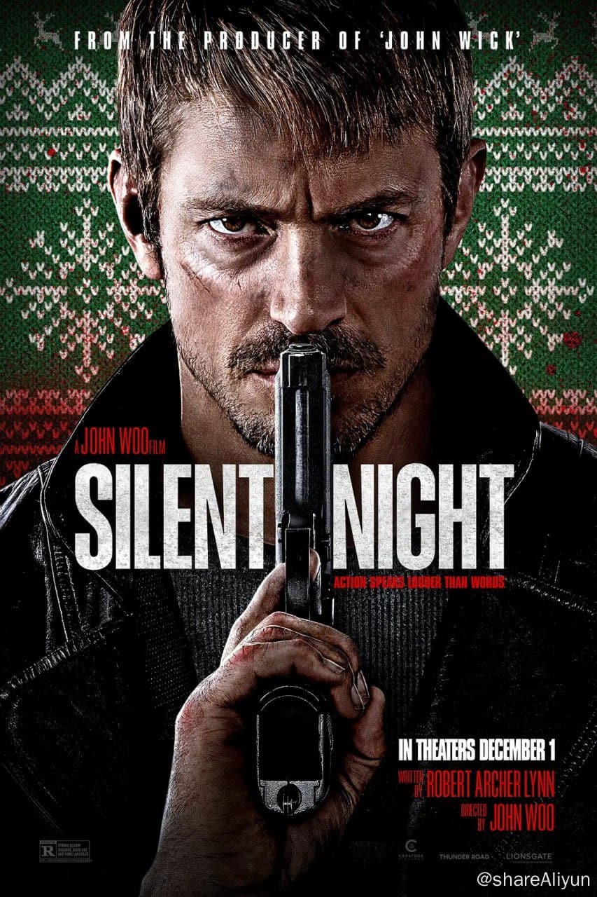 🔥静夜厮杀 Silent Night (2023) 2160P 吴宇森新片全片0对白一爽到底-Yi.Tips